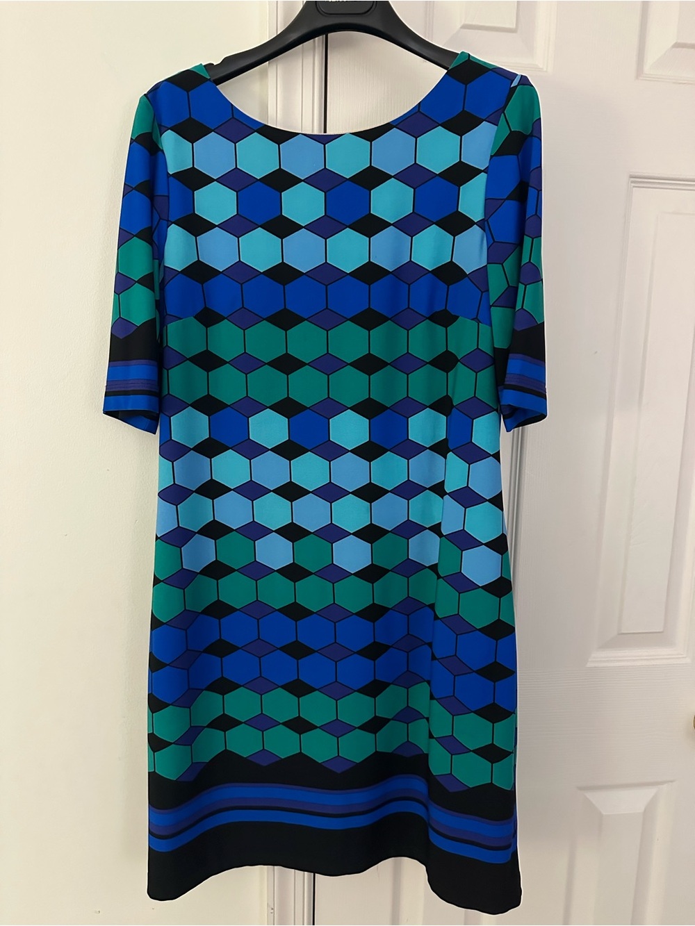 Eliza J Royal Blue Dress with Beige Lining